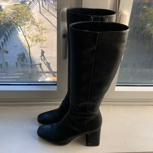 Knee high black boots